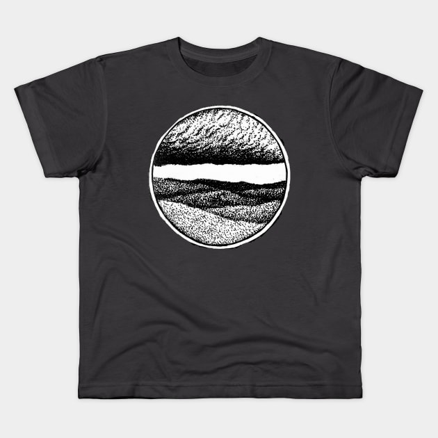 Stormy Sea Kids T-Shirt by bridgetrolljess